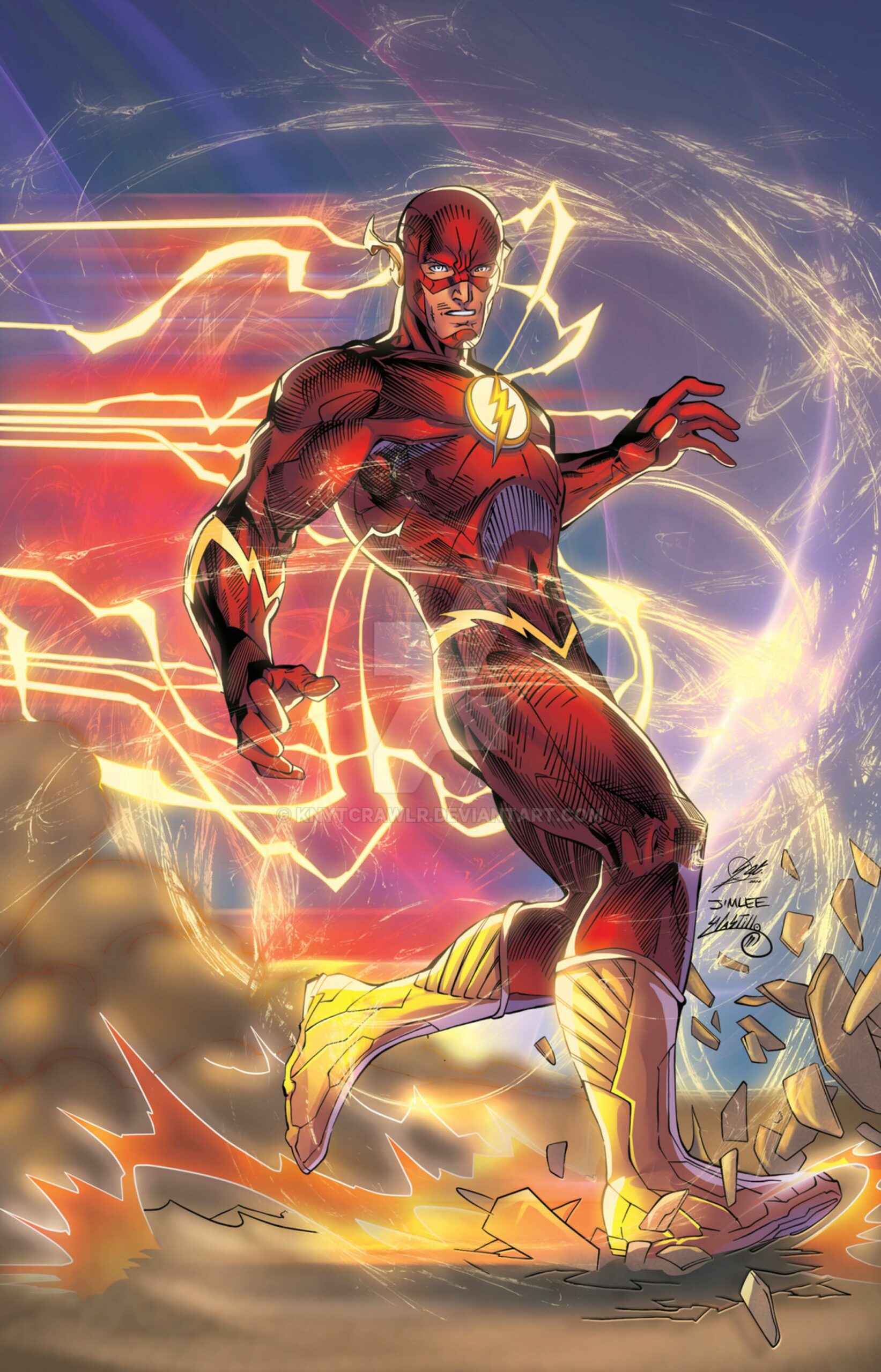 Flash Art By Jim Lee Poster - The Comic Book Store
