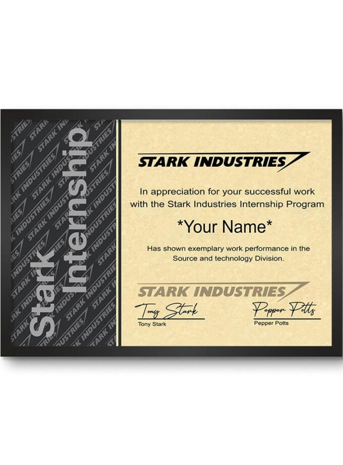 peter parker certificate