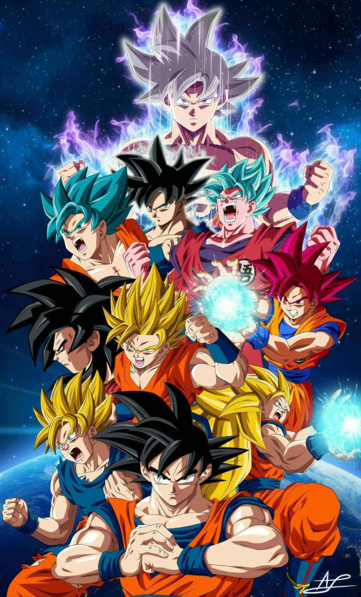 Awesome All Goku Forms DBZ Poster - The Comic Book Store