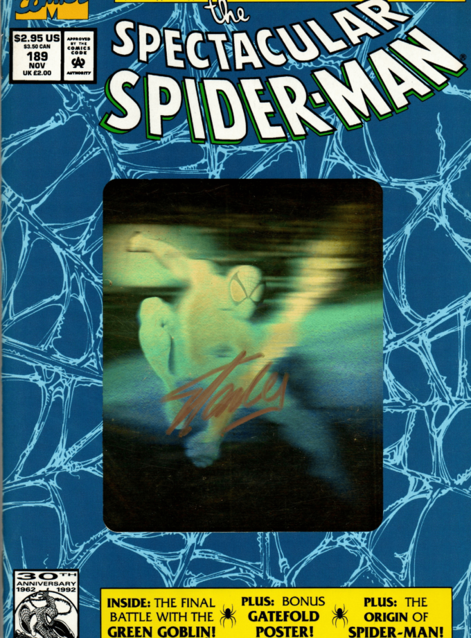 Spectacular Spider-Man #189 Signed By Stan Lee