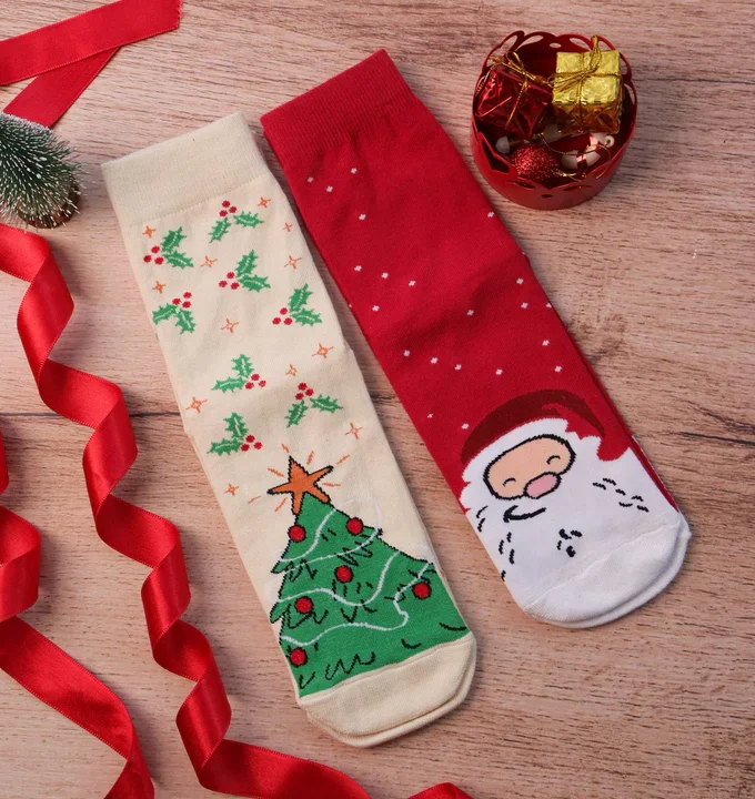 Santa and Xmas Tree Socks