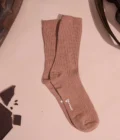 Chocolate Solid Ribbed Socks