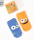Comic Blue & Orange Monsters Socks