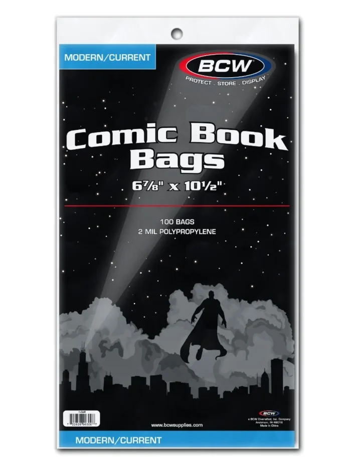 BCW Comic Book Bags (Modern/Current) and Boards | 100 pack Acid Free