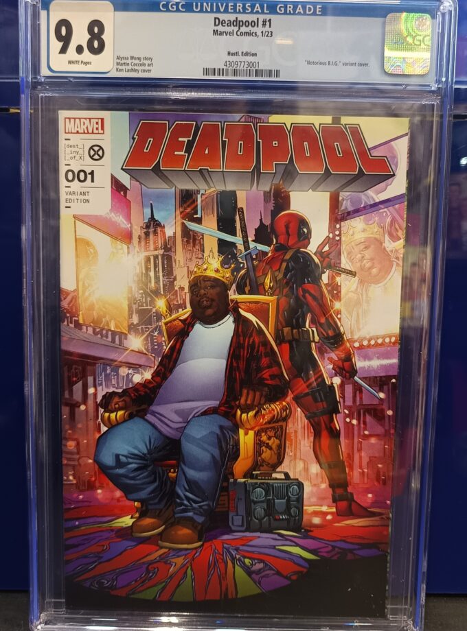Deadpool #1 Notorious B.I.G. Variant Cover Cgc 9.8 LTD 3000 with COA