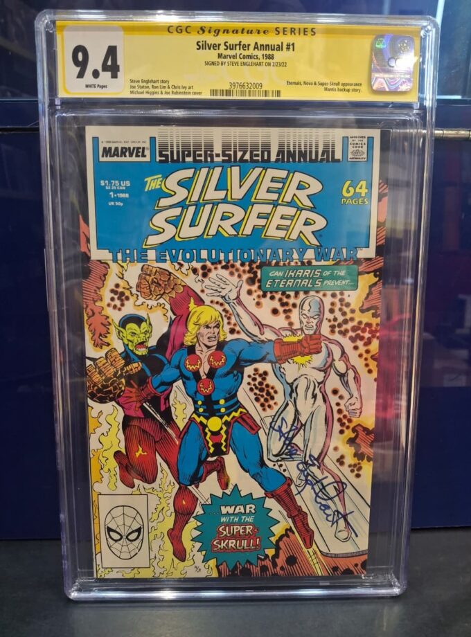 Silver Surfer Annual #1 CGC 9.4 Signed By Steve Englehart