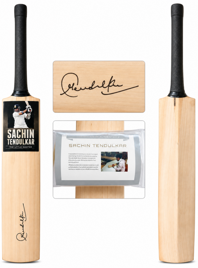 Sachin Tendulkar Signed Cricket Bat – With Certificate of Authenticity (COA)