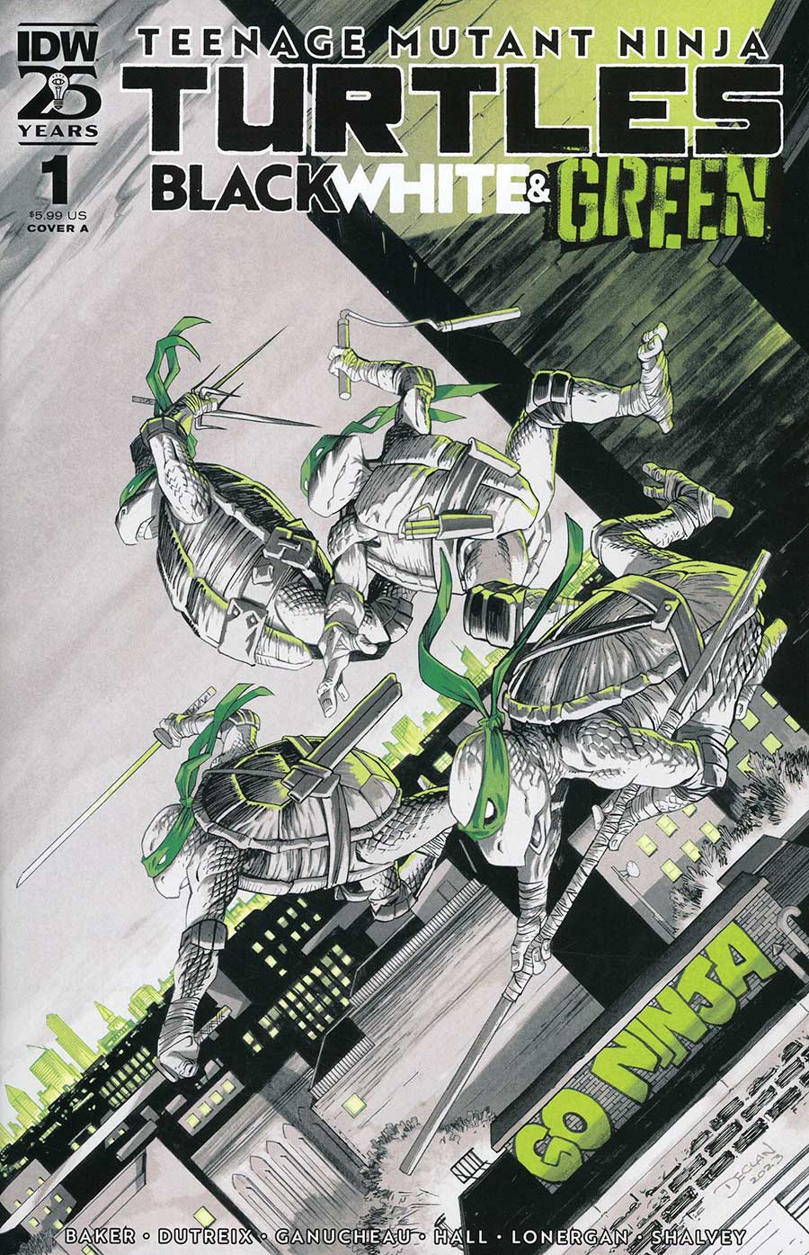 ニャッキ!　the comics. Teenage Mutant Ninja Turtles Black White & Green #1 - The Comic