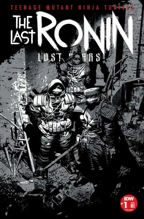 Teenage Mutant Ninja Turtles The Last Ronin The Lost Years #1 Incentive Mike Deodato Jr Black & White Variant Cover Comic Book