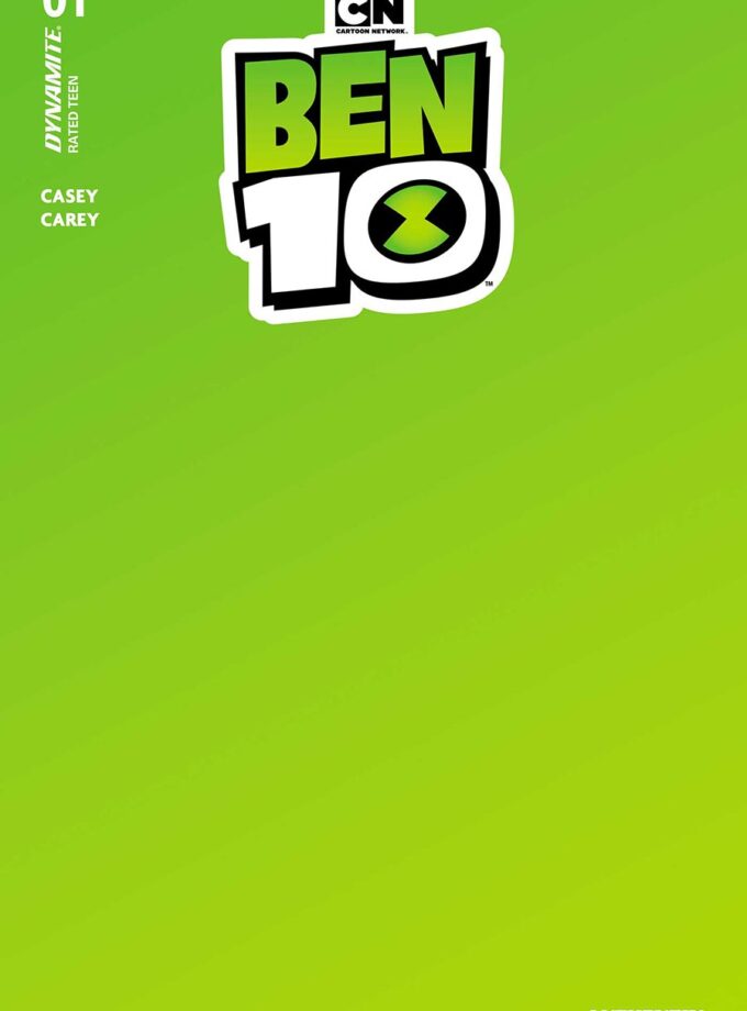 Ben 10 Vol 2 #1 Cover R Variant Green Blank Authentix Cover