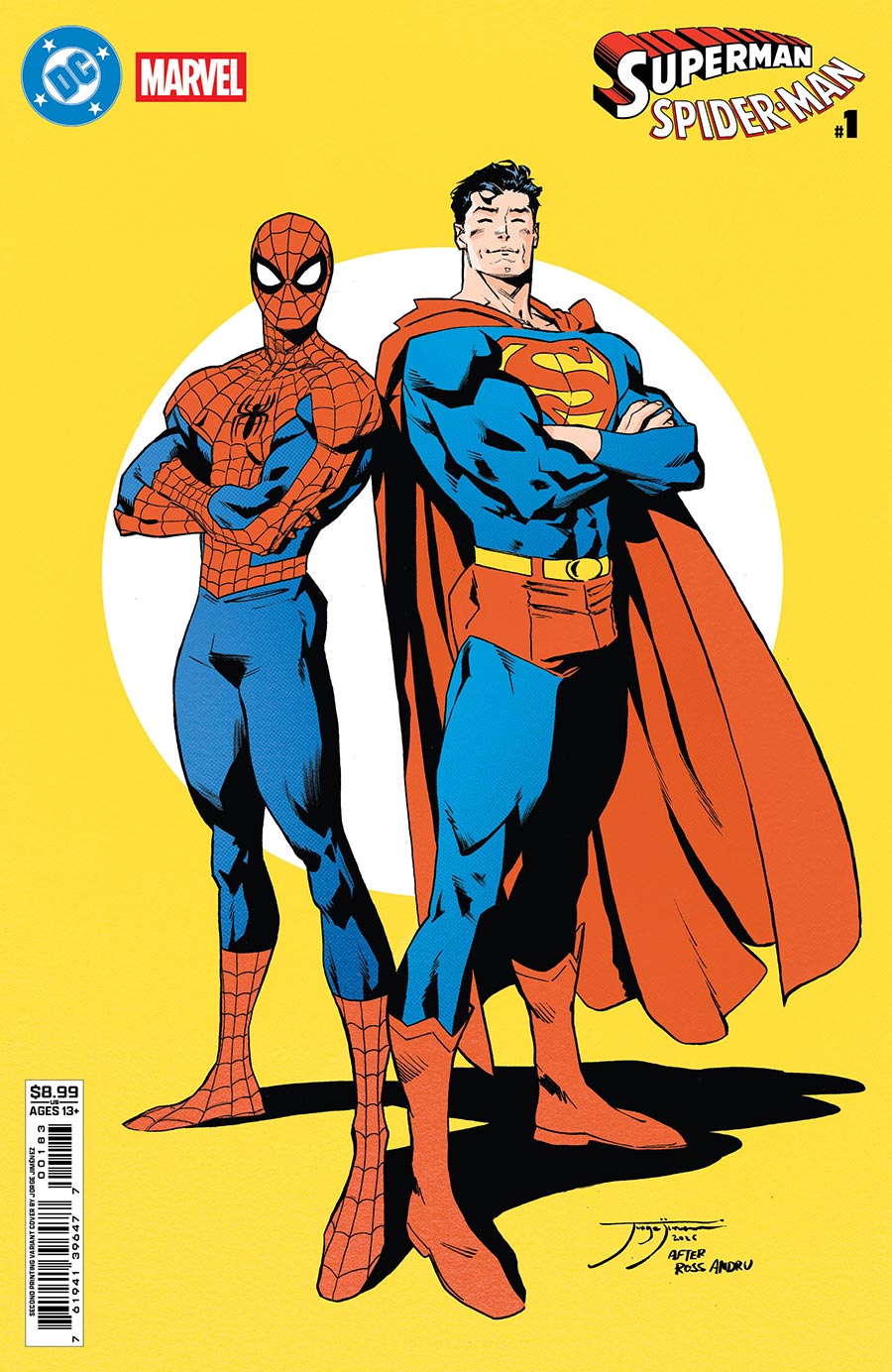 DC Marvel Superman Spider-Man #1 (One Shot) Cover Z-B 2nd Ptg B