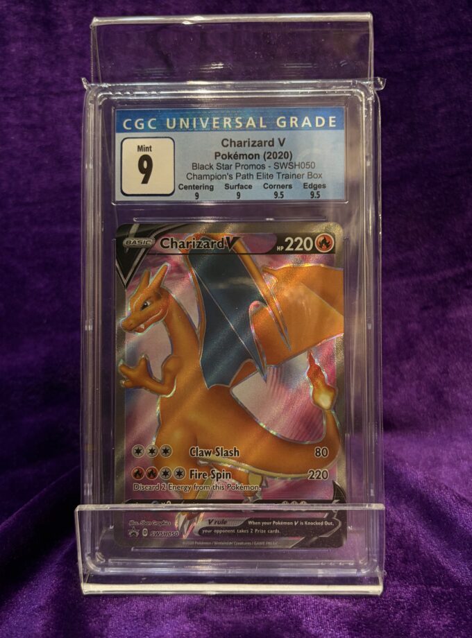 Charizard V Pokemon (2020) Black Star Promos - SWSH050 Champion's Path Trainer Box CGC 9 Mint