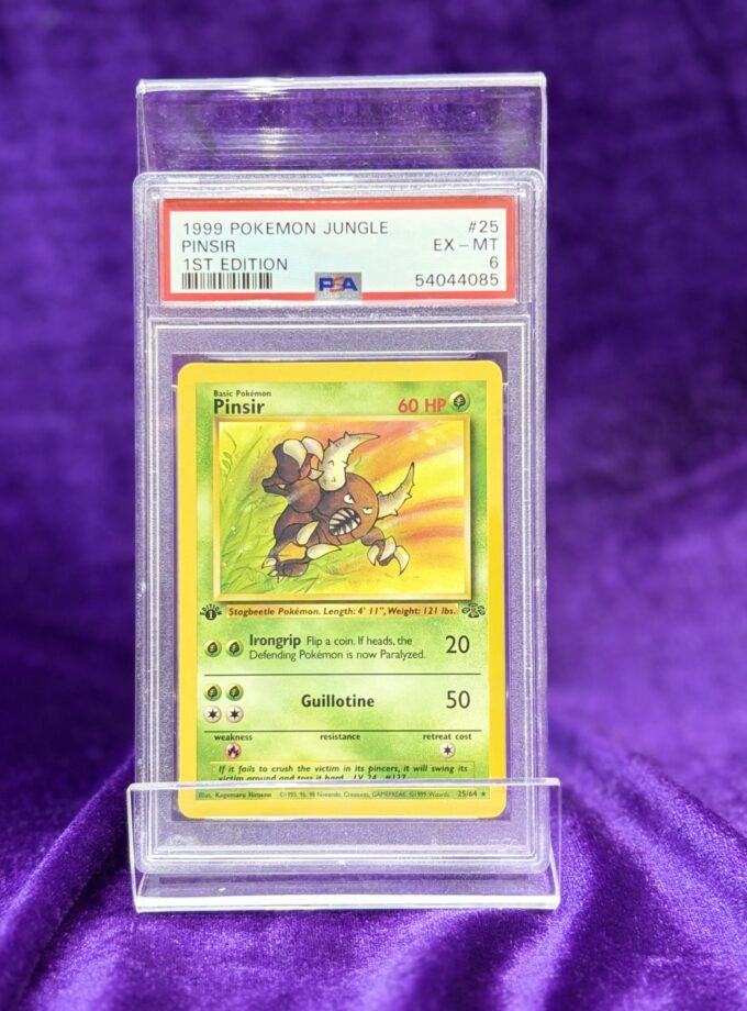 1999 Pokemon Jungle Pinsir 1st Edition #25 PSA 6 EX - MT