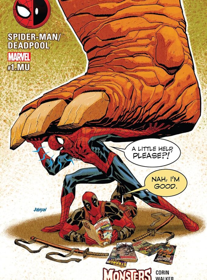 Spider-Man Deadpool #1 MU Cover A Regular Dave Johson Cover (Monsters Unleashed Tie-In)
