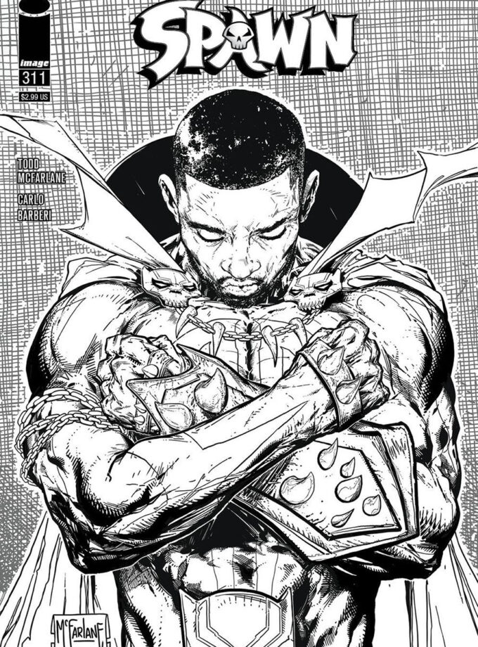 Spawn #311 Todd McFarlane Black & White Cover