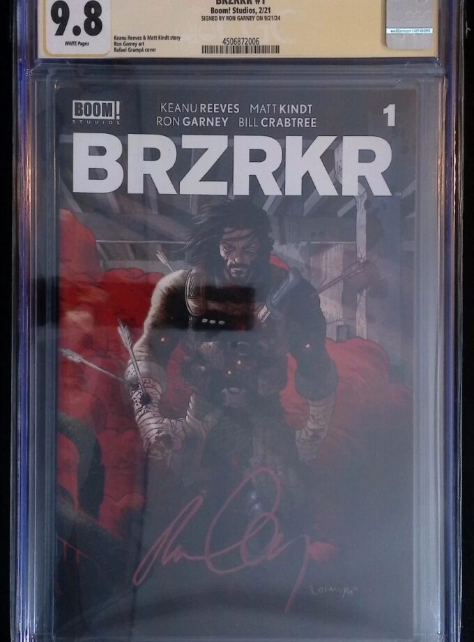 BRZRKR #1 A 1st Print Rafael Grampa Signed By RON GARNEY CGC 9.8