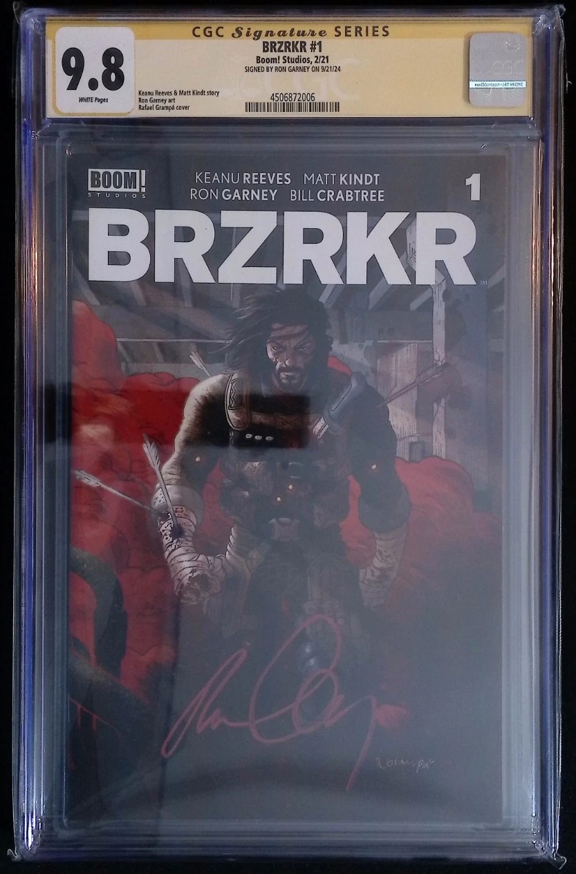 BRZRKR #1 A 1st Print Rafael Grampa Signed By RON GARNEY CGC 9.8