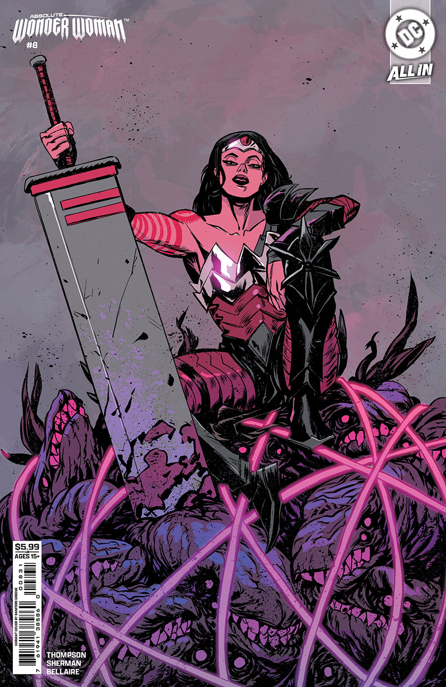 Absolute Wonder Woman #8 Sanford Greene Card Stock Cover